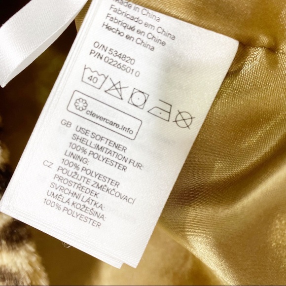 H&M Faux Fur Leopard Print Vest 5 6 - Picture 8 of 9